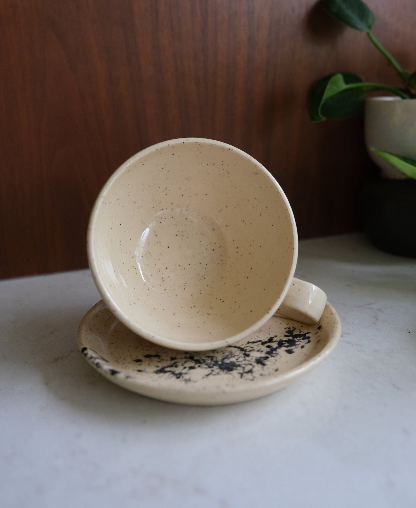 Abstract Teacup & Saucer
