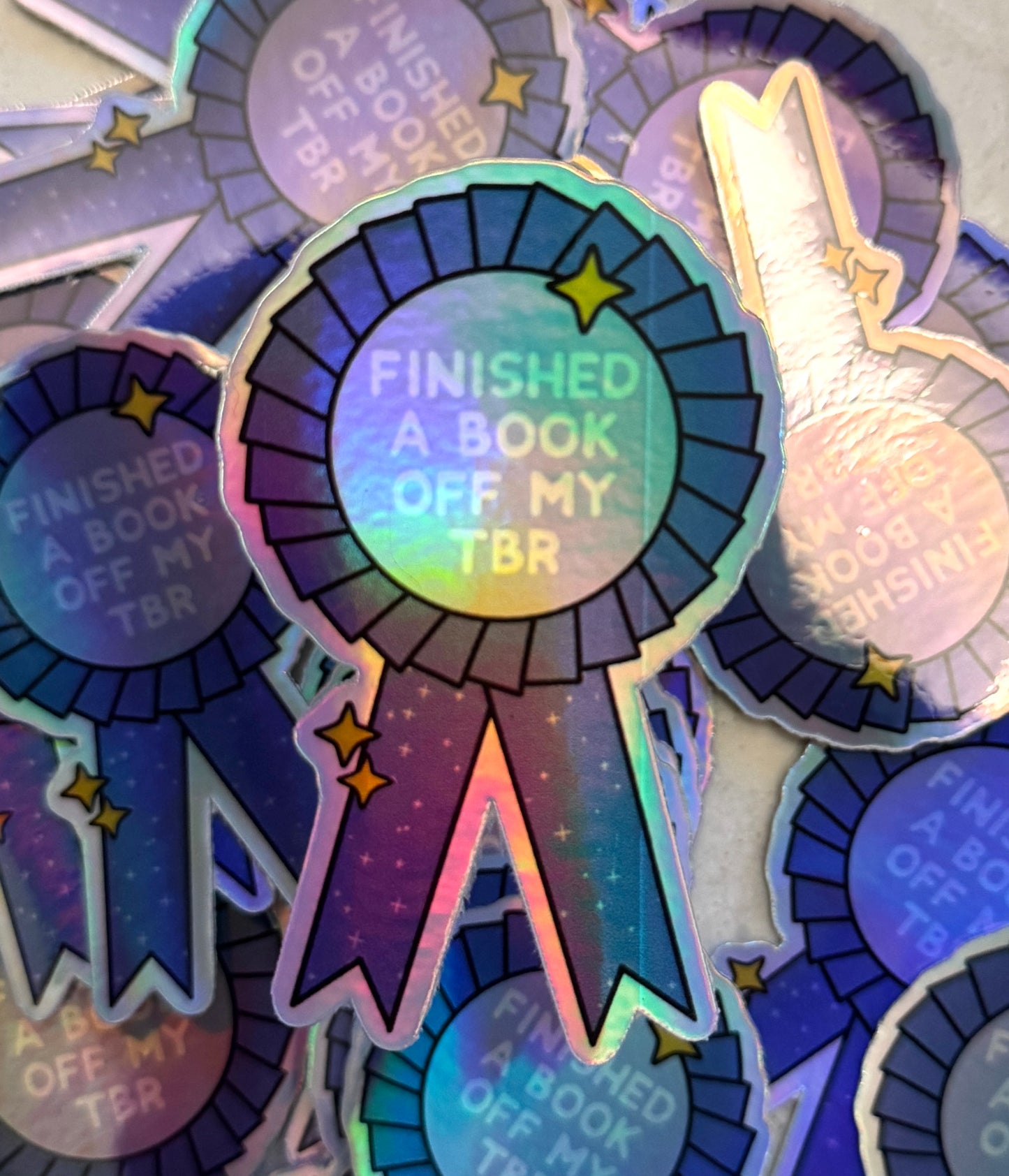 Medium Sticker - Holographic TBR Win