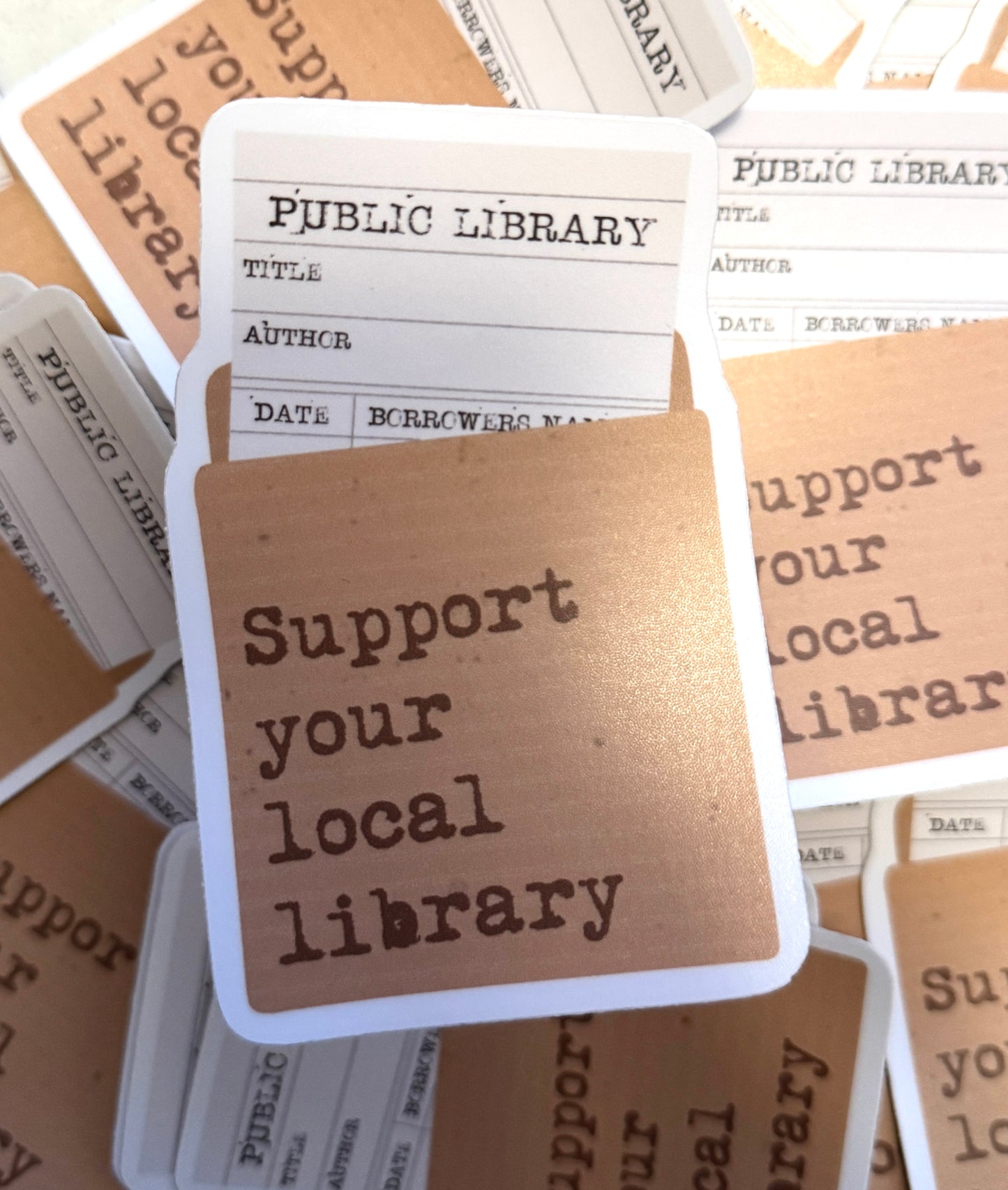 Medium Sticker - Support The Library
