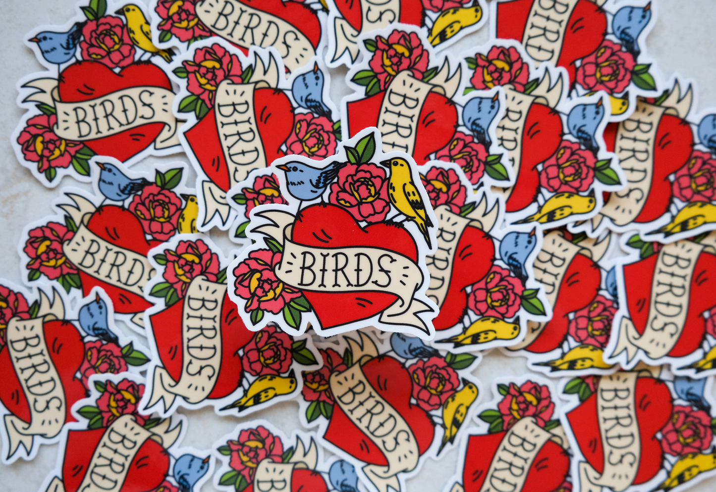 Medium Sticker - Bird 'Tattoo'