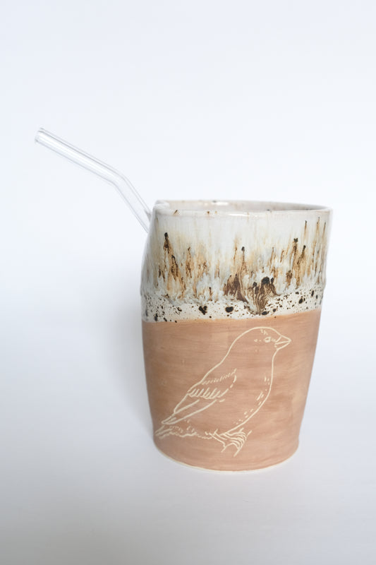 Brown Bird Straw Cup