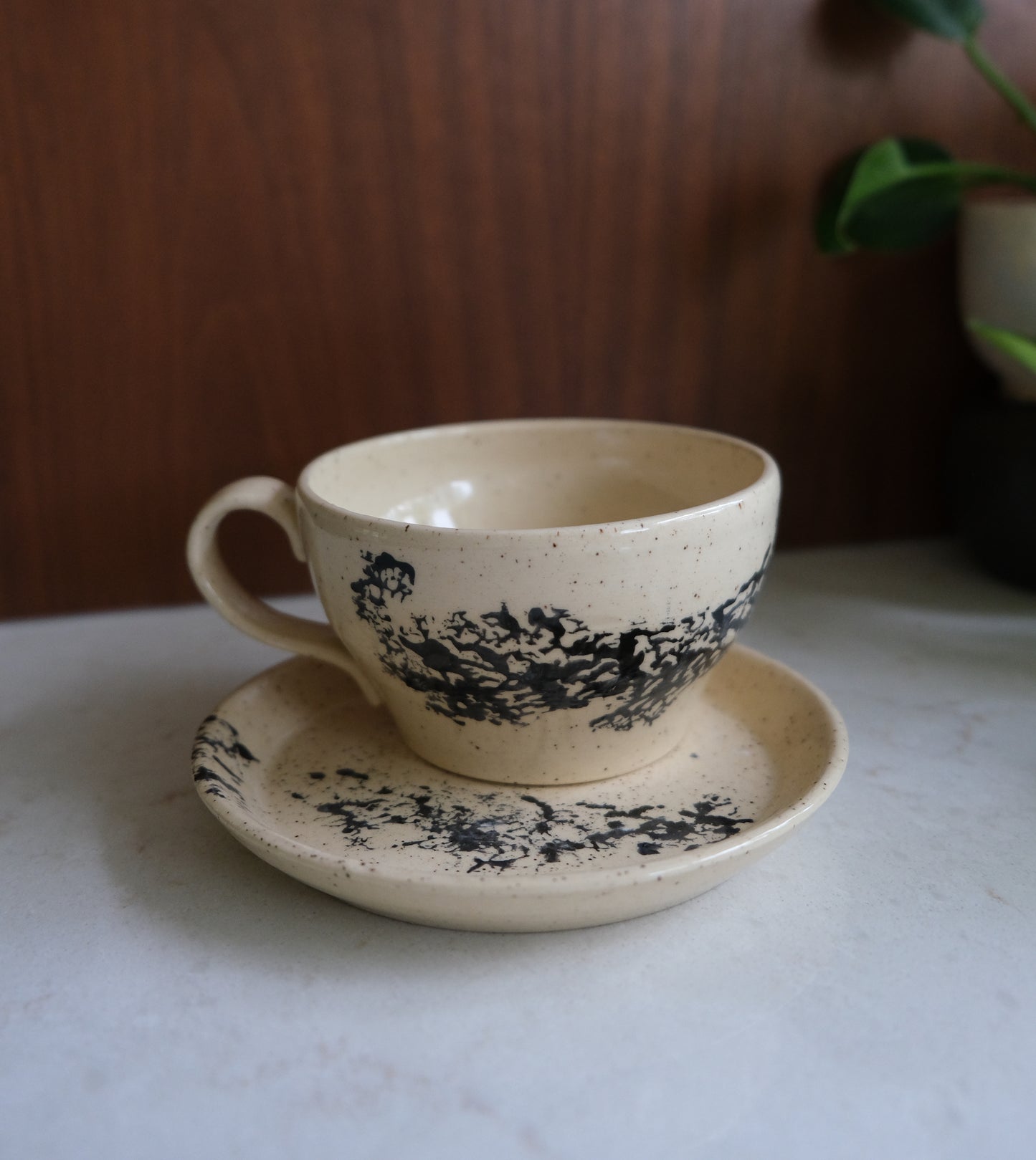 Abstract Teacup & Saucer