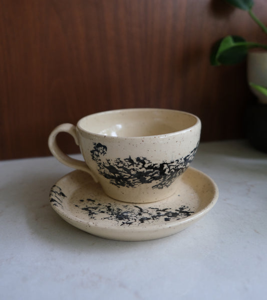 Abstract Teacup & Saucer