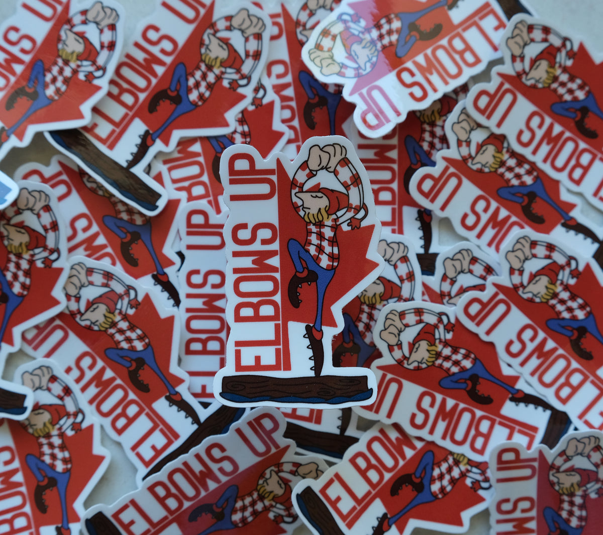 Medium Sticker - Elbows Up!