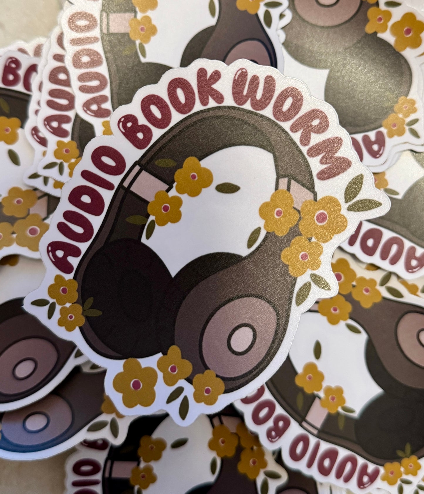 Medium Sticker -Audiobook Worm